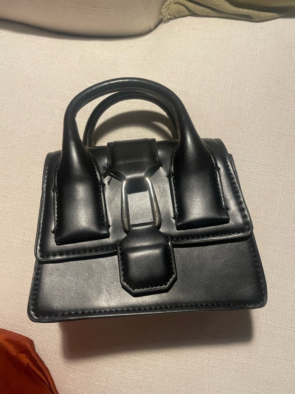 Zara Black Mini Top-Handle Bag